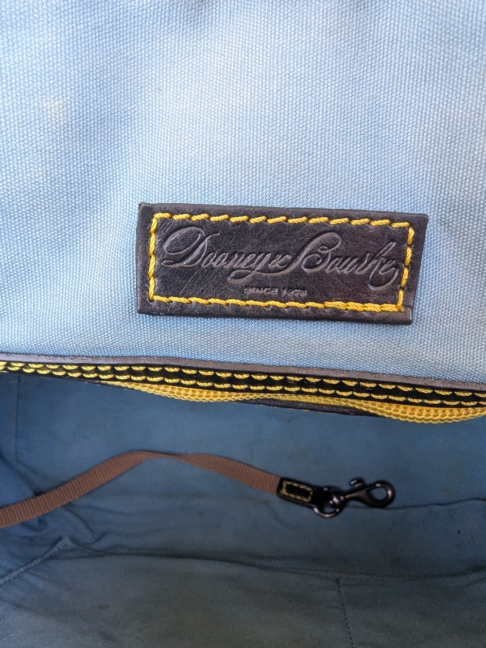 Dooney & Bourke Black Multicolor Logo Satchel - Picture 12 of 14